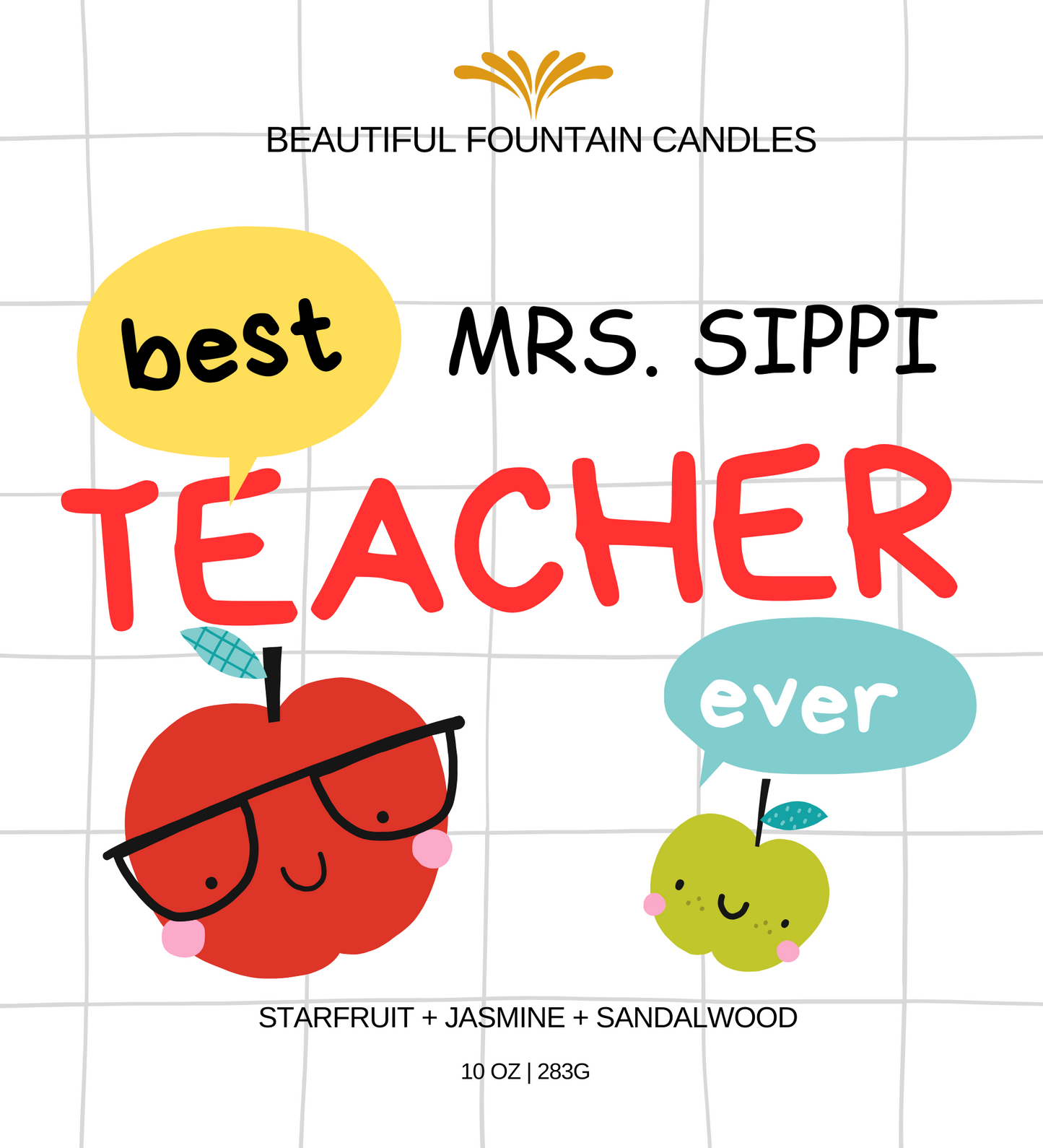 Personalized Candle Sample Template
